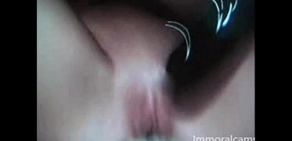  Webcam Hot Blond With Big Tits Strips And Masturbates